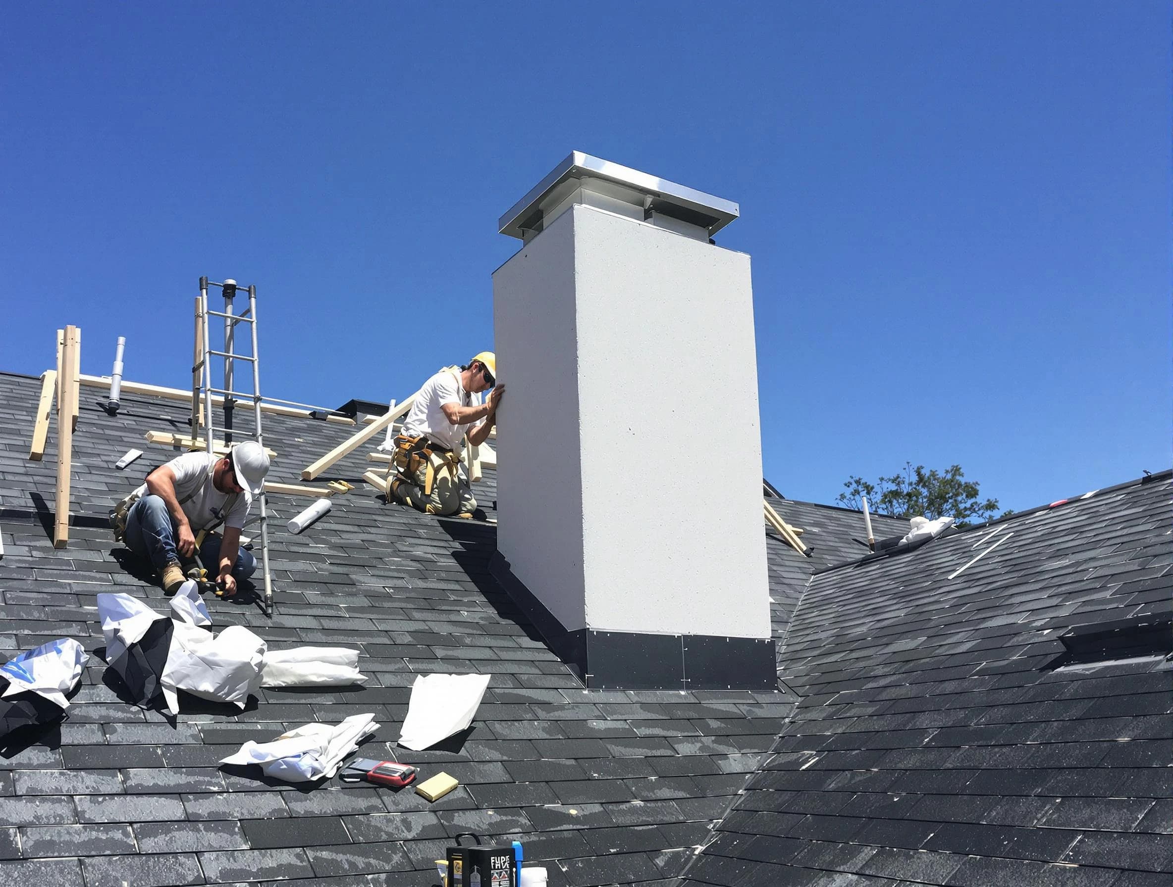 Sun City West Chimney Sweep crew installing a new chimney in Sun City West, AZ