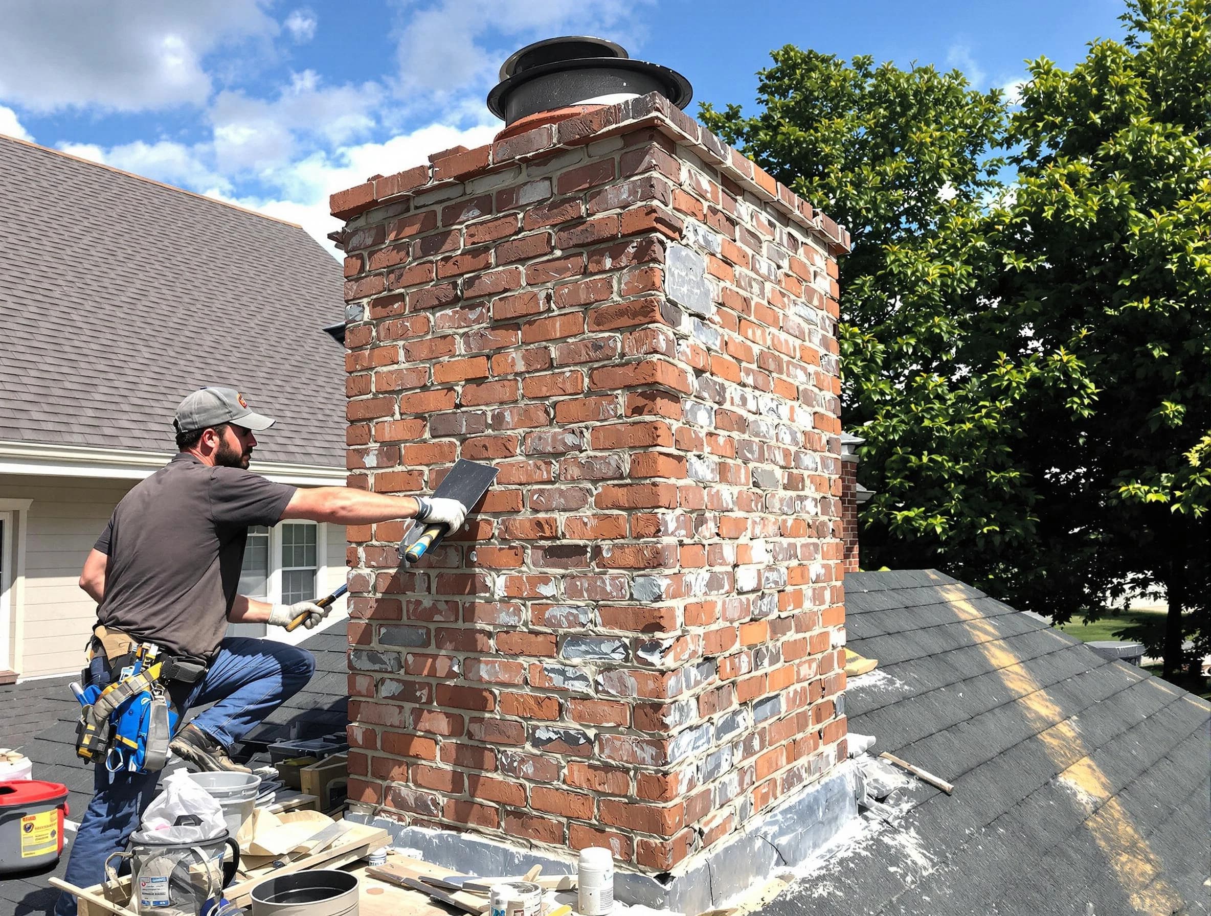 Completed chimney rebuild by Sun City West Chimney Sweep in Sun City West, AZ