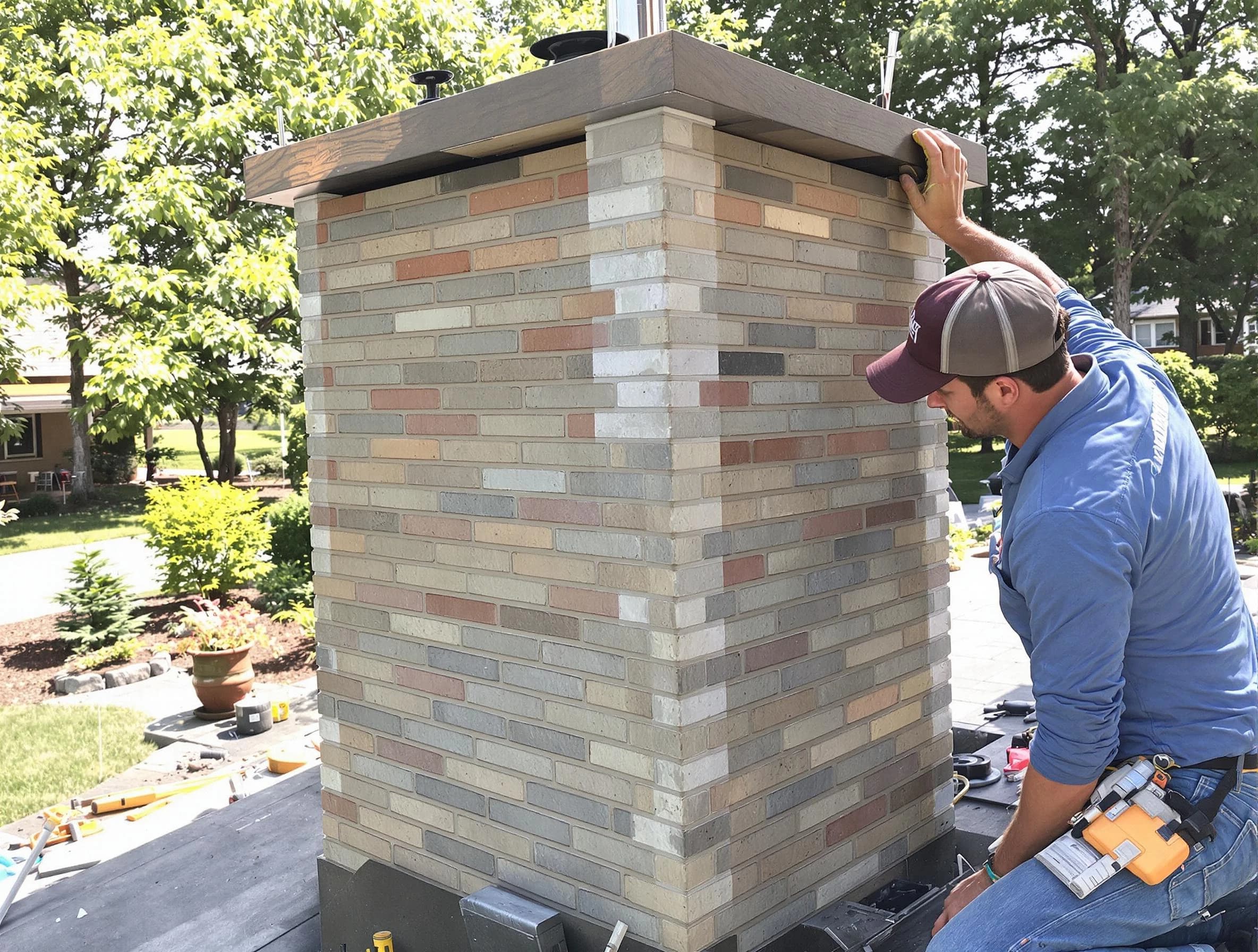 Sun City West Chimney Sweep completing a modern chimney remodel in Sun City West, AZ