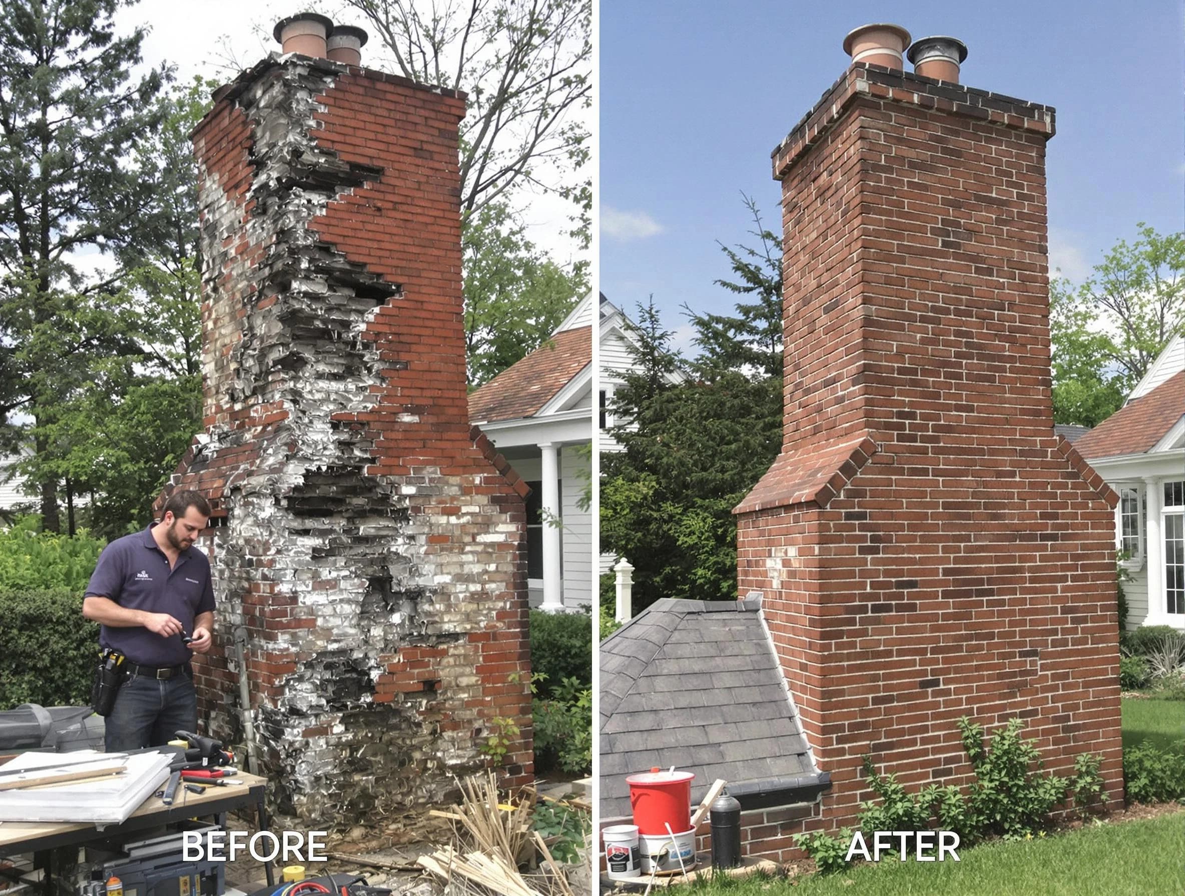Sun City West Chimney Sweep performing a full chimney restoration in Sun City West, AZ