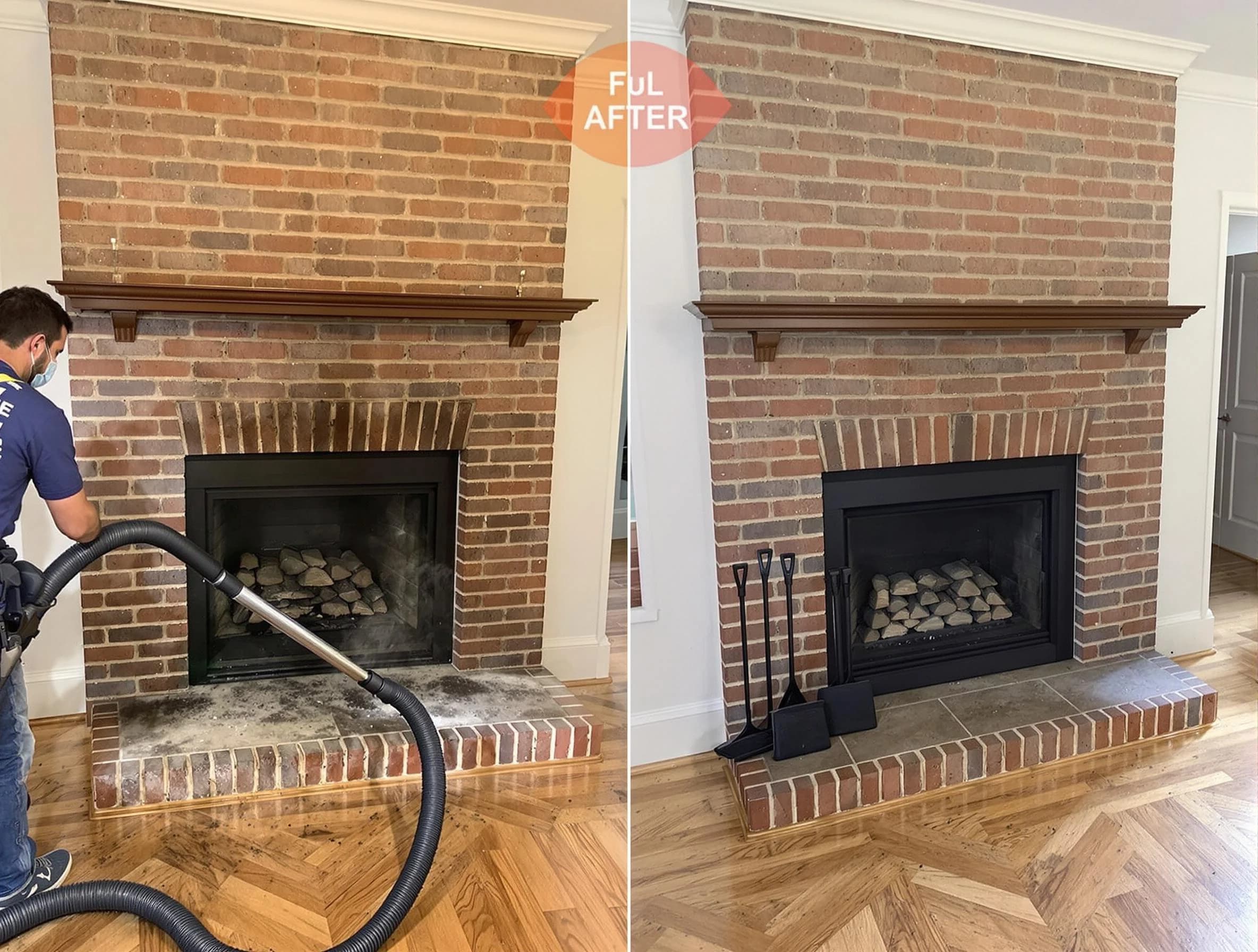 Sun City West Chimney Sweep carefully sanitizing a fireplace in Sun City West, AZ