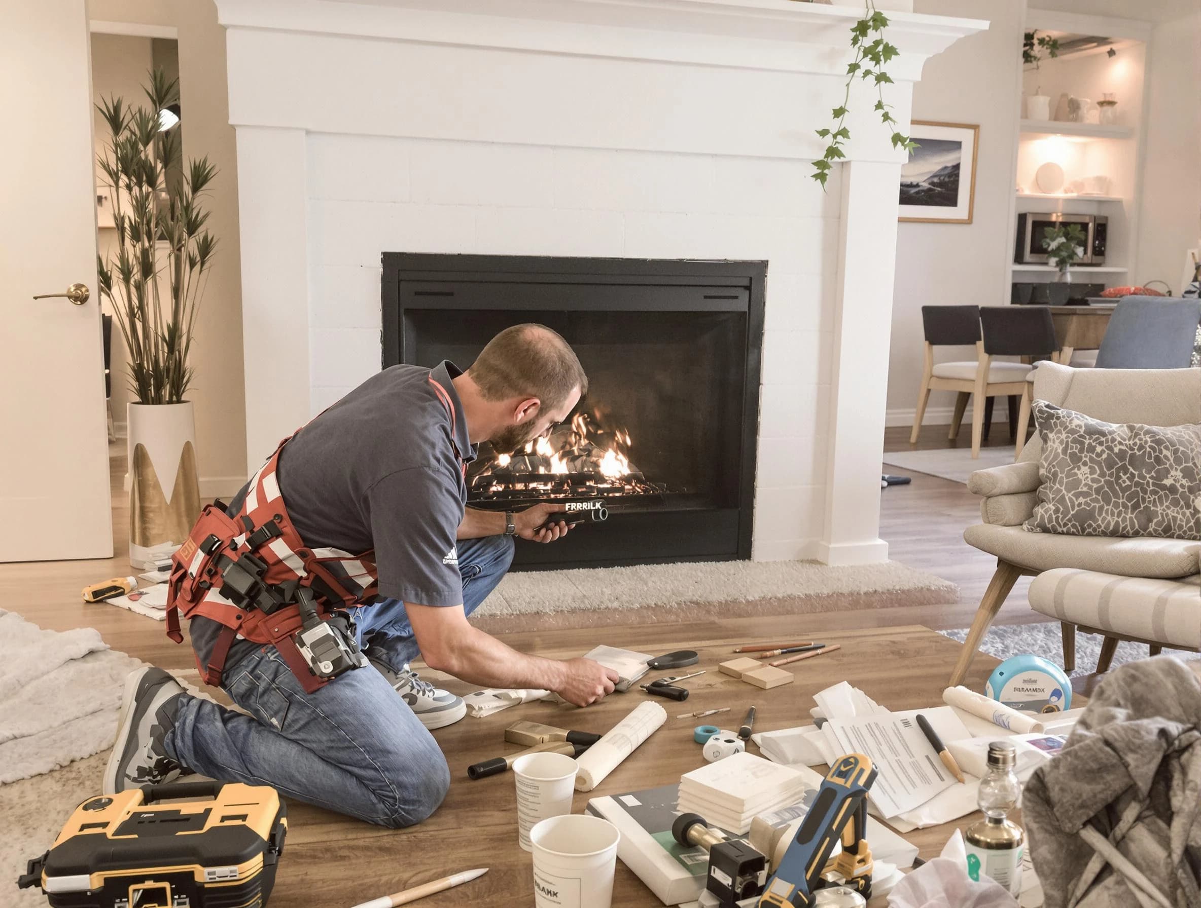 Sun City West Chimney Sweep performing fireplace repair in Sun City West, AZ