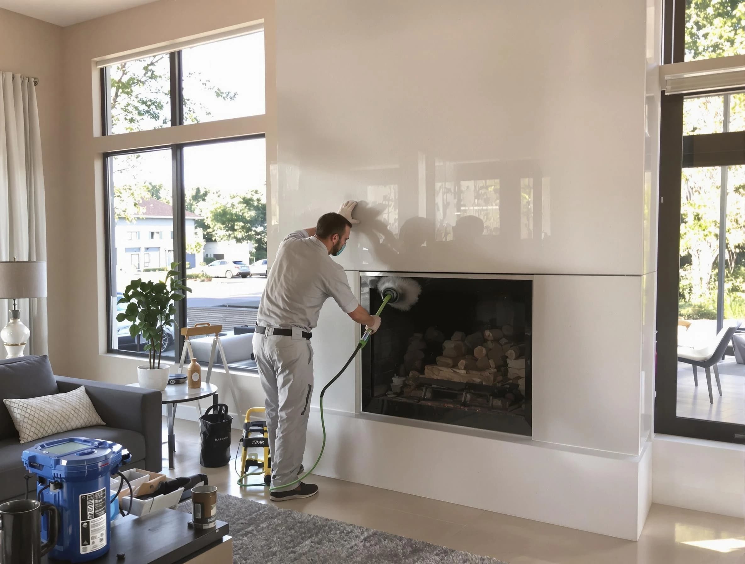 Sun City West Chimney Sweep performing thorough soot removal in Sun City West, AZ