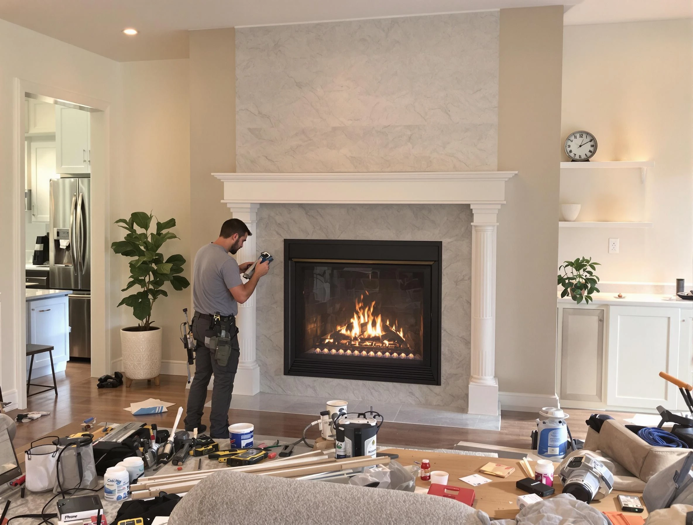 Newly installed fireplace by Sun City West Chimney Sweep in Sun City West, AZ