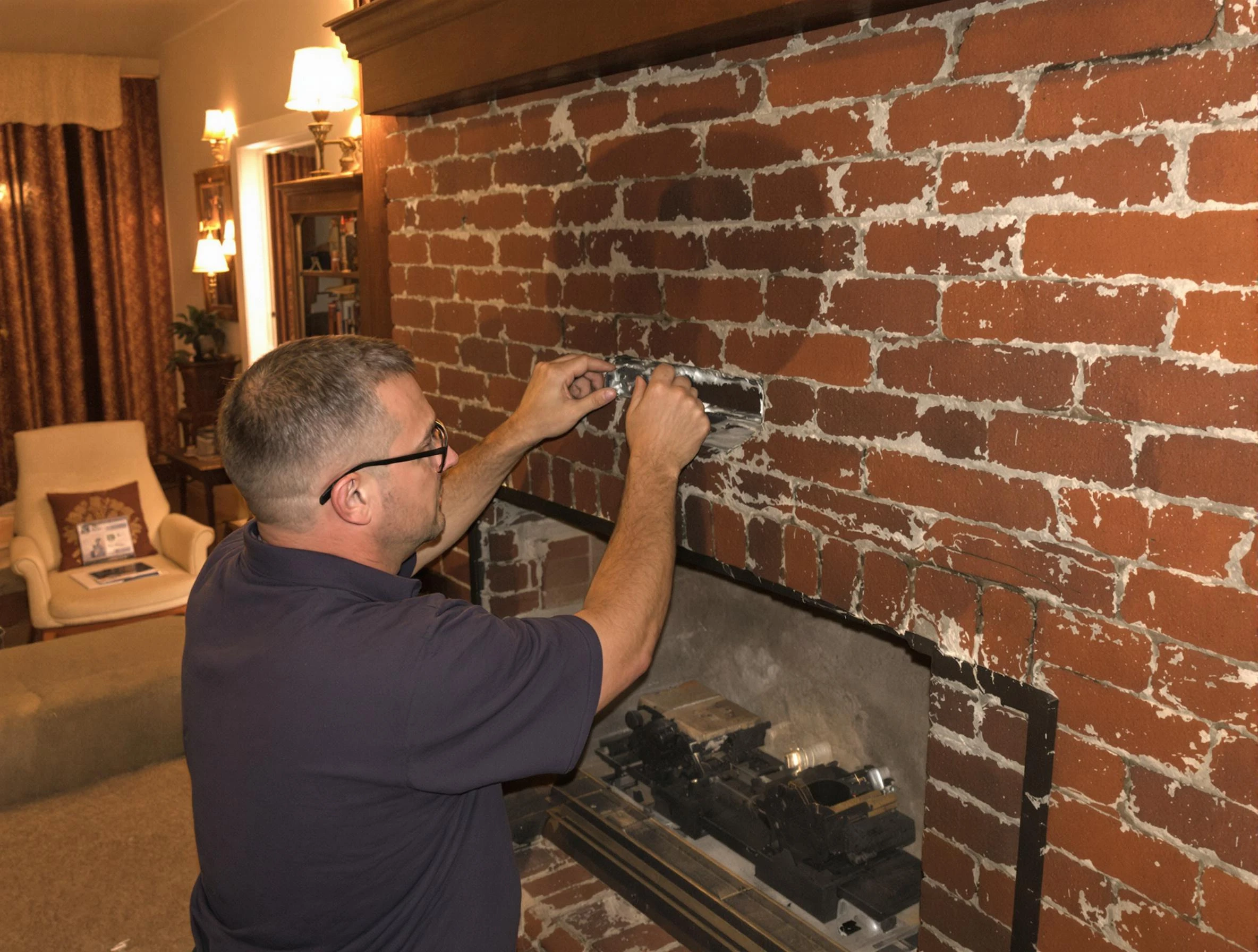 Sun City West Chimney Sweep expert fixing a fireplace in Sun City West, AZ